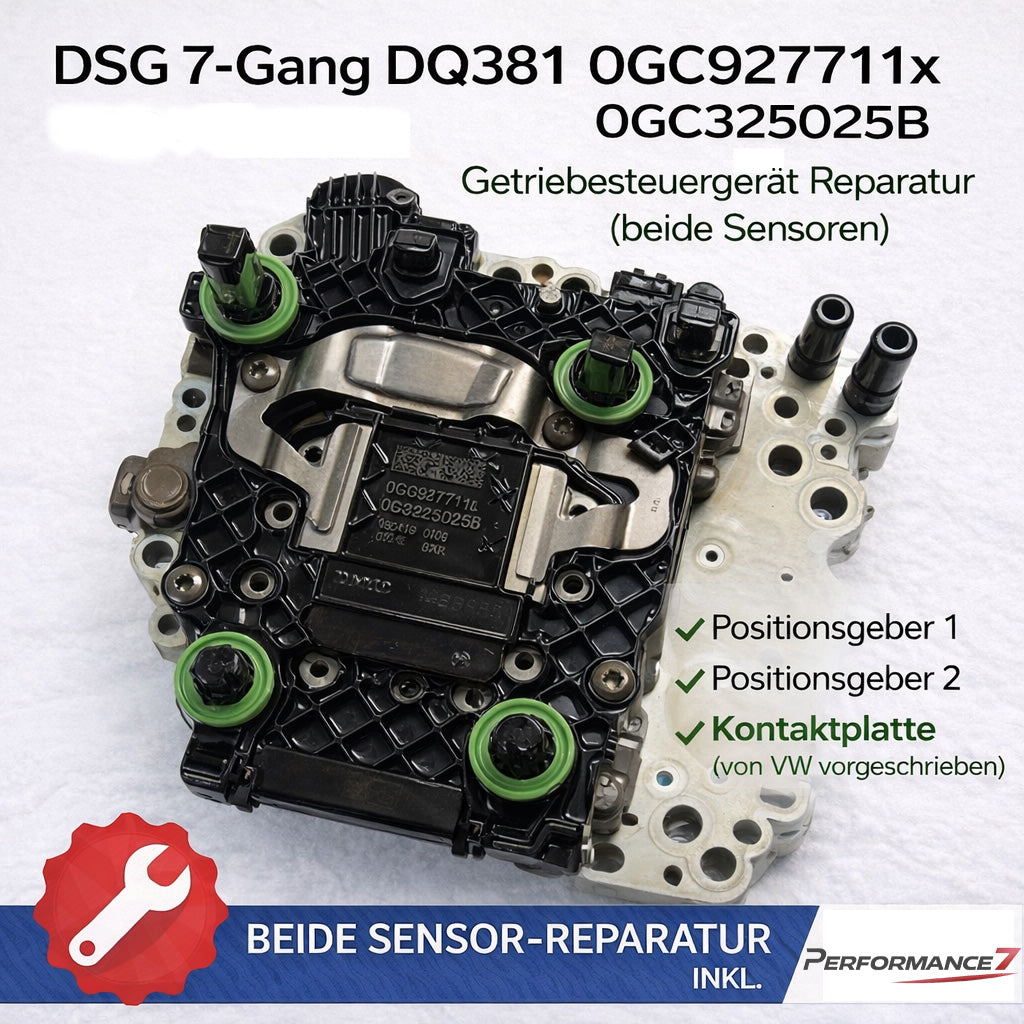 Reparatur Getriebesteuergerät DSG 7-Gang DQ381 z.B. 0GC927711C 0DE927711C