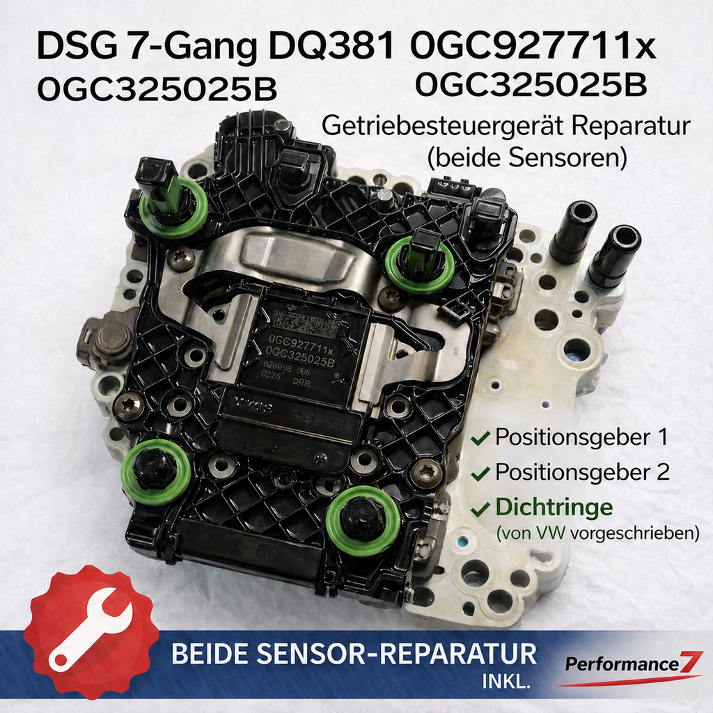 Reparatur Getriebesteuergerät DSG 7-Gang DQ381 z.B. 0GC927711C 0DE927711C