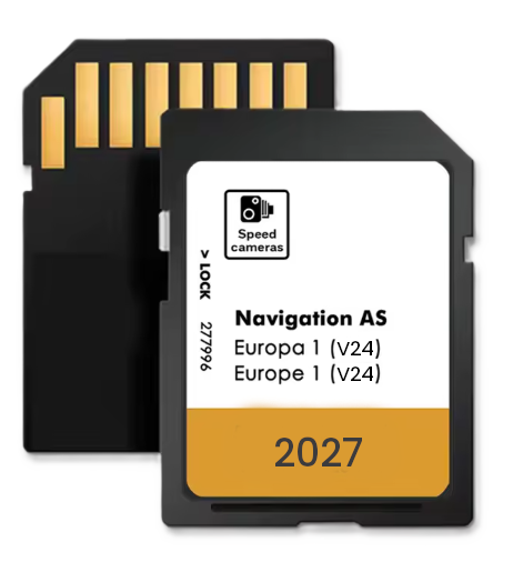 Navigation + Blitzer SD-Karte Europa 2027 (V24) – kompatibel mit VW Discover Media